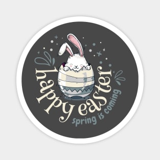 Happy Easter. Cute Easter Bunny clipart Magnet